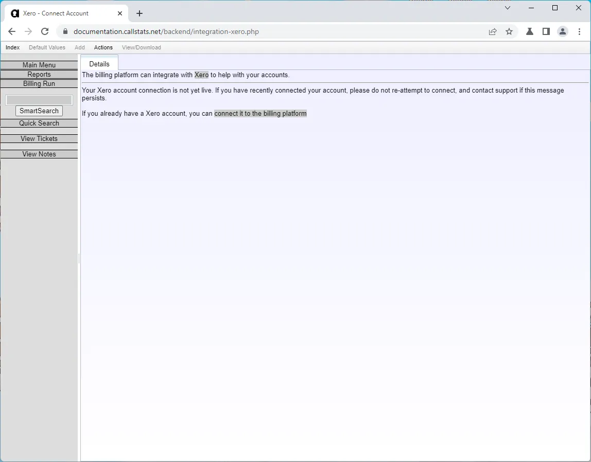 Connecting Xero