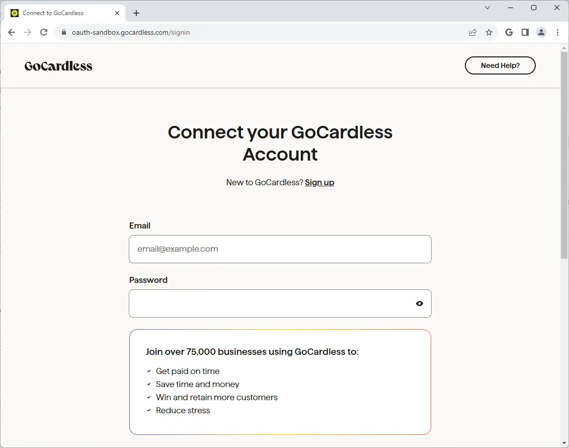 GoCardless Login