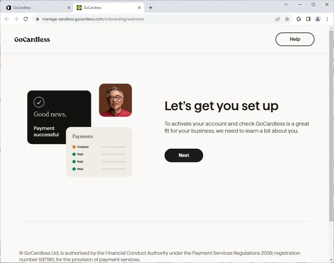 GoCardless Signup