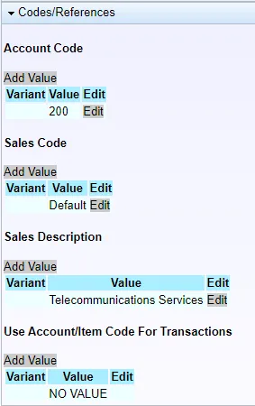 Single Line Item Configuration
