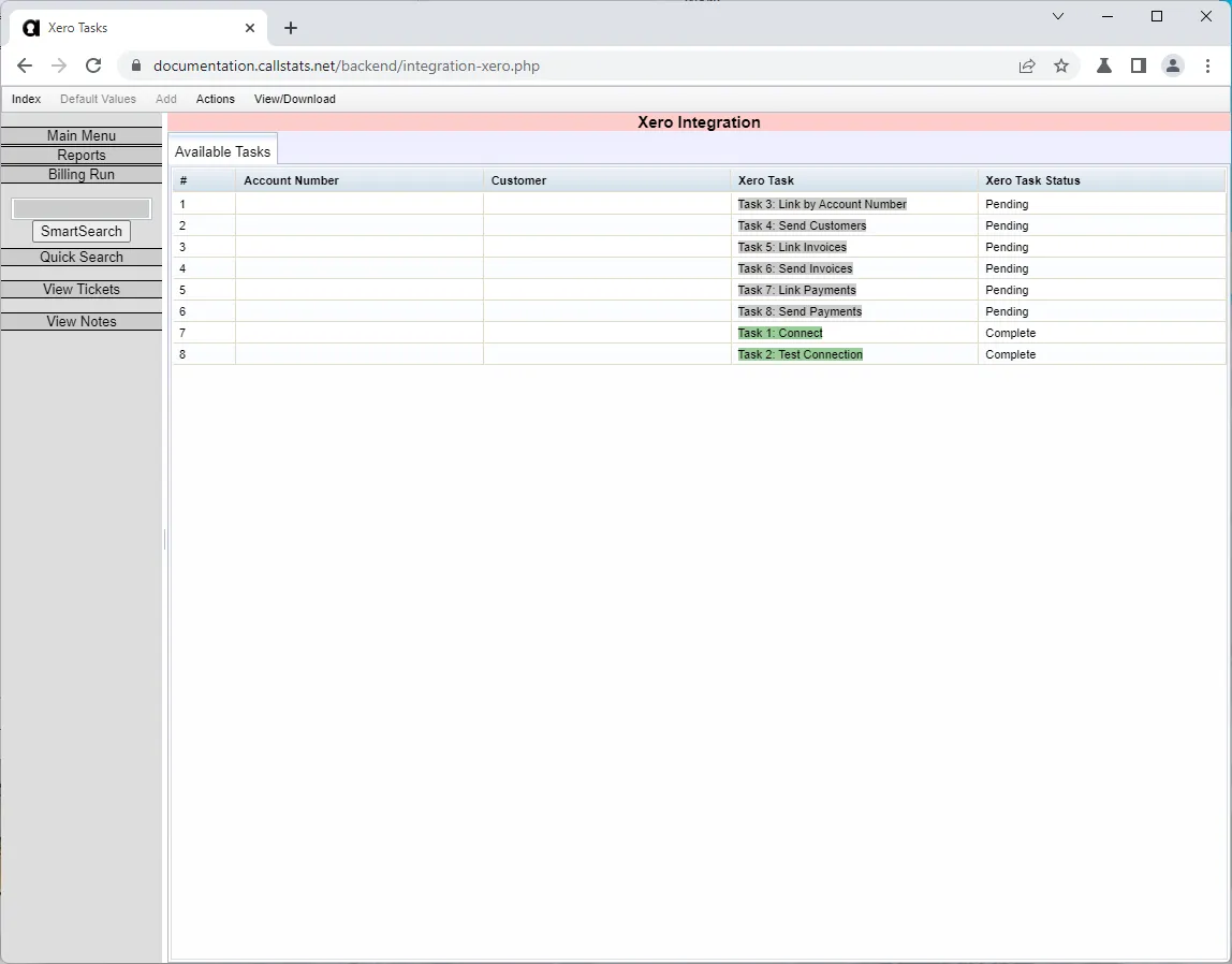 Xero Connection Live